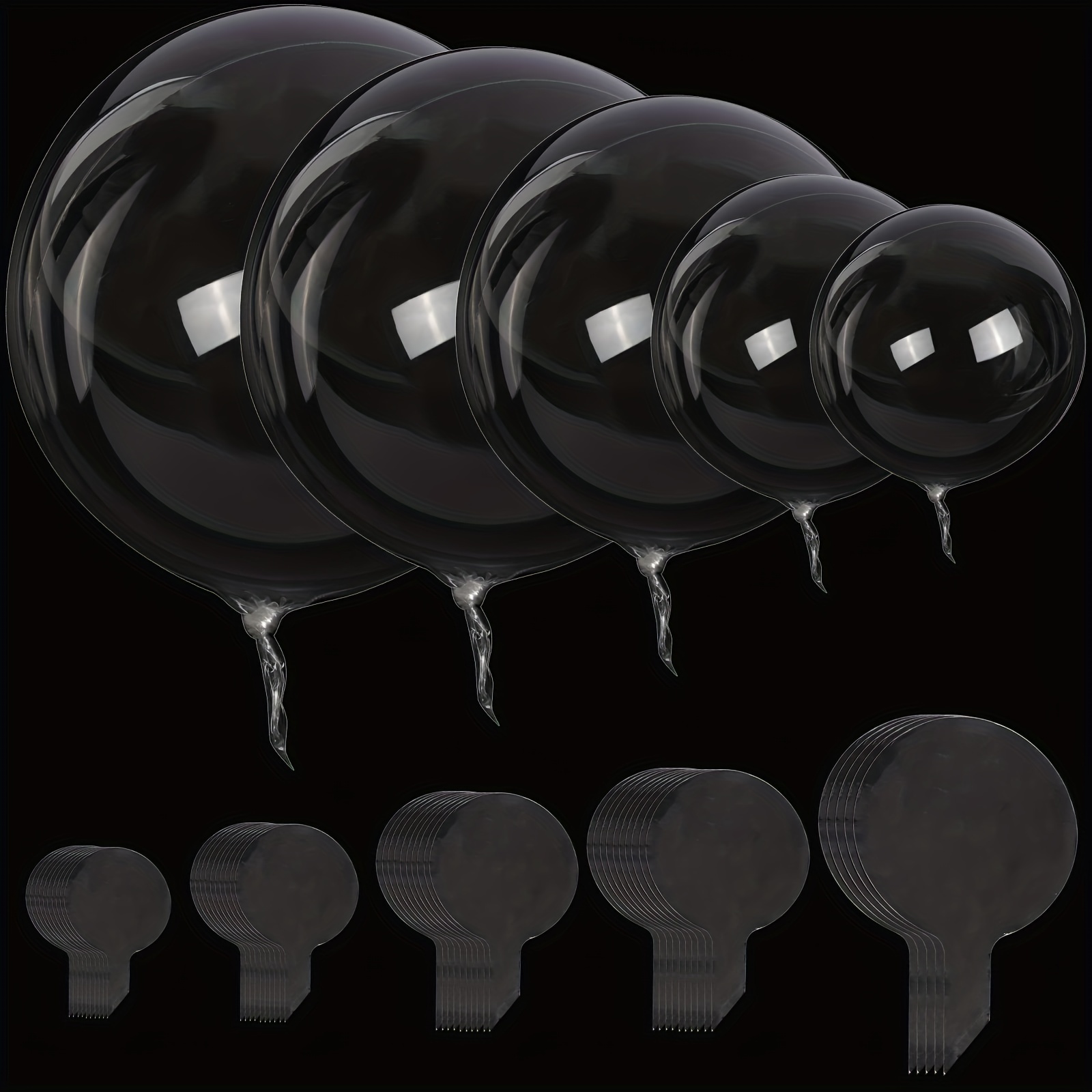  25 globos transparentes Bobo de 12 pulgadas para