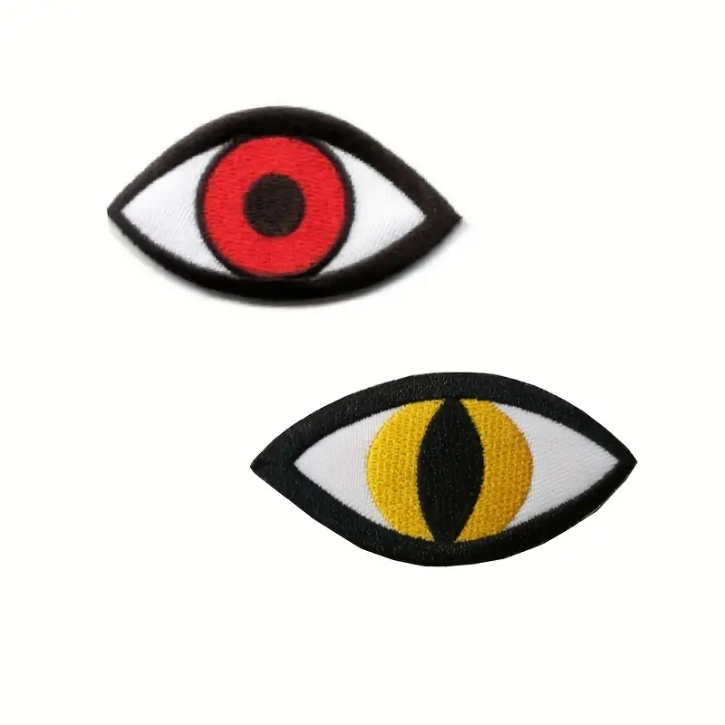 Red Cat's Eye Tattoo Wicca Occult Goth Patches Clothing - Temu