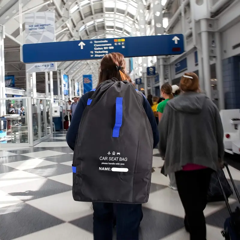 Car Seat Travel Bag Airport Gate Check Bag Carseat Carrier - Temu