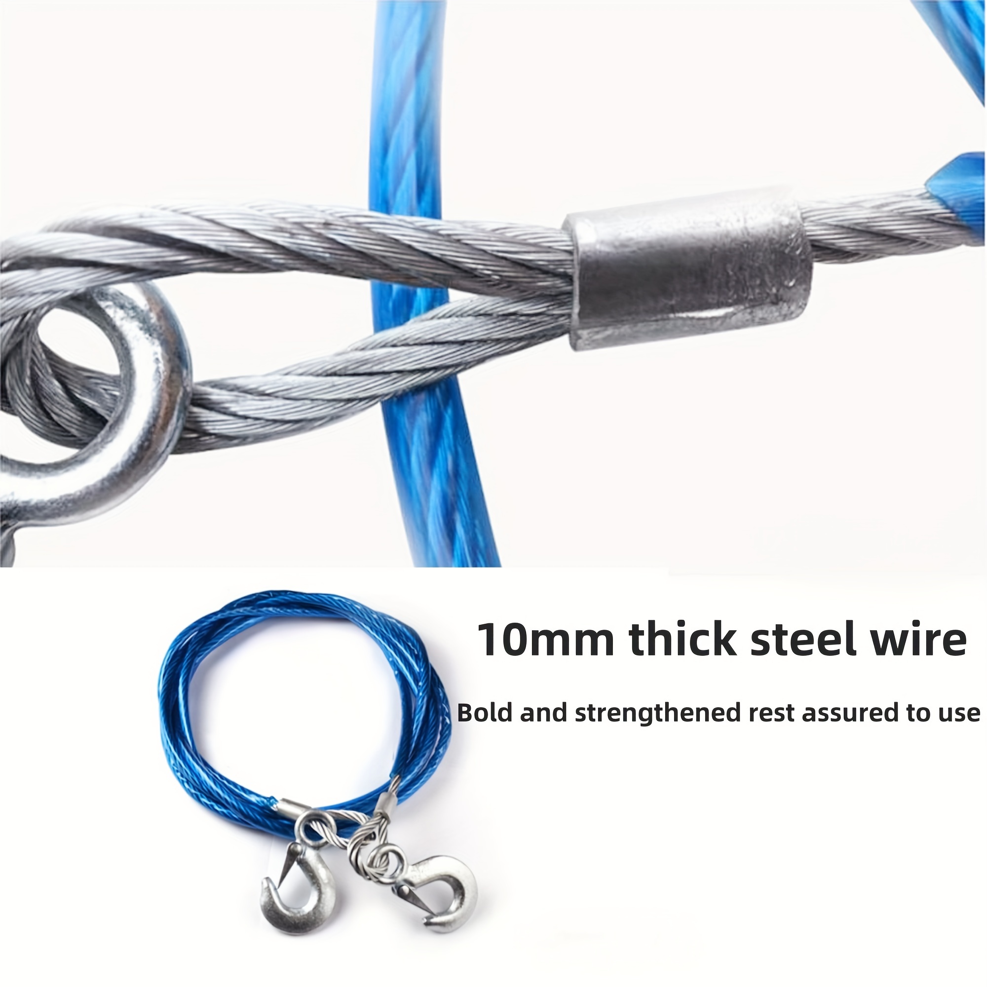 Cable de Remorquage Sangle Corde Longueur 4 Mètres Poids 5 Tonnes