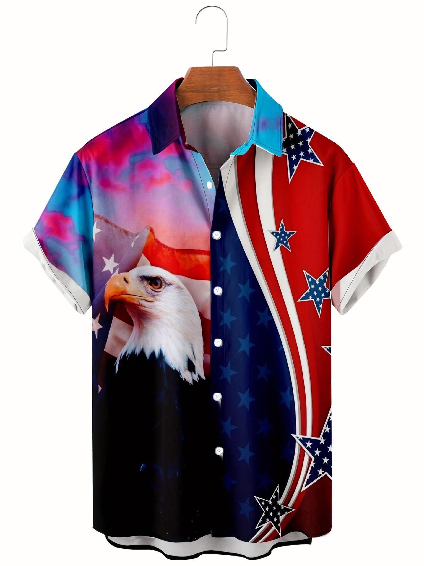 Personalized Eagle American Polo Shirt For Men Independence Outfit