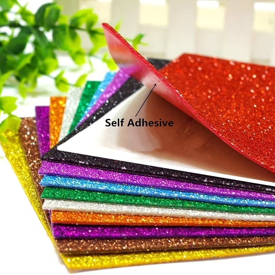 Self Adhesive Sticky Back Craft EVA Glitter Foam Sheet - China