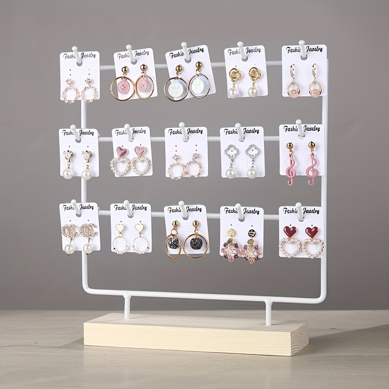

1pc Simple Key Chain Earrings Jewelry Display Rack For Housekeeping, Storage