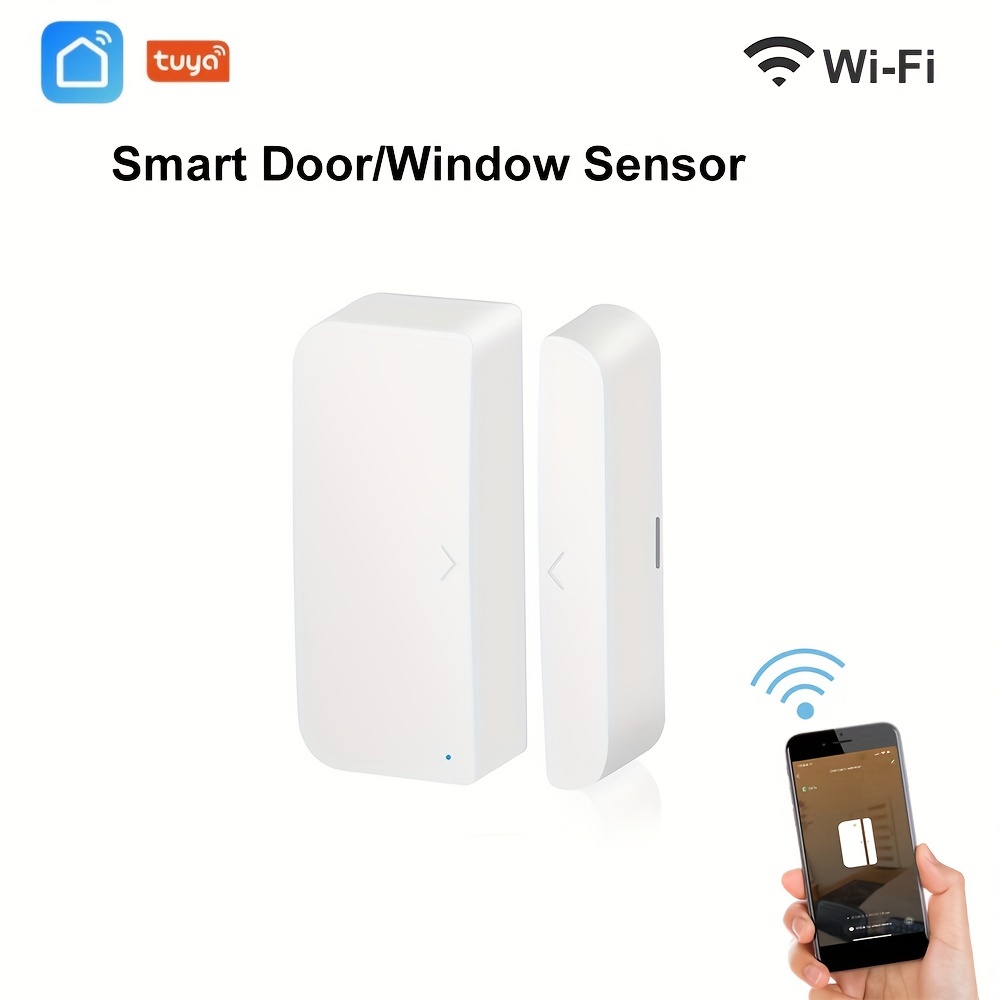 Sensor de puerta WiFi Tuya, sensor inteligente de ventana de puerta, alarma  inteligente en tiempo real