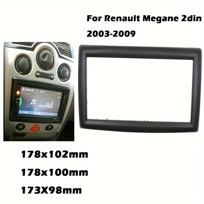 Adaptador de marco de fascia para radio de coche 2 DIN para Renault Megane  II 2002