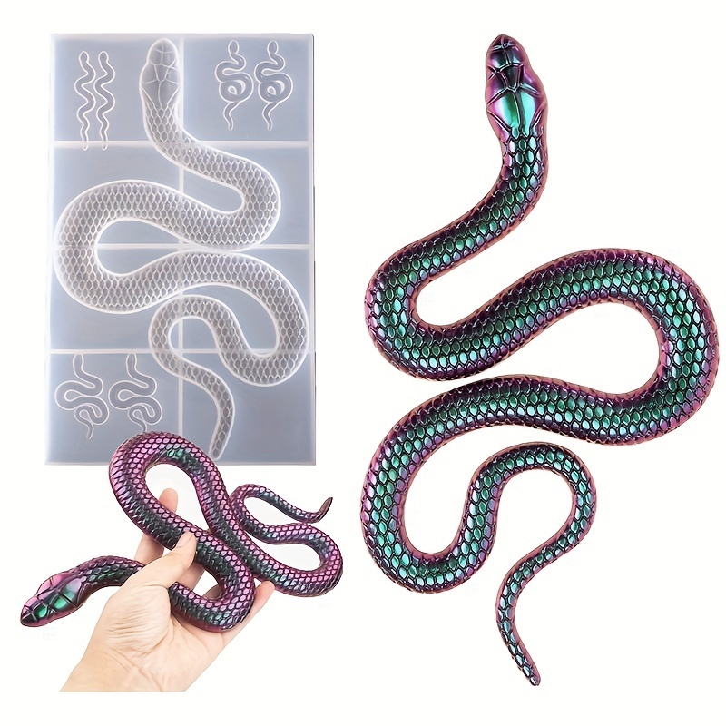 

Snake Epoxy Resin Mould, Earring Silicone Mould Serpent Shape Casting Mould Keychain Resin Mould For Diy Resin Casting Crafts, Women Earrings, Jewelry Making Supplies