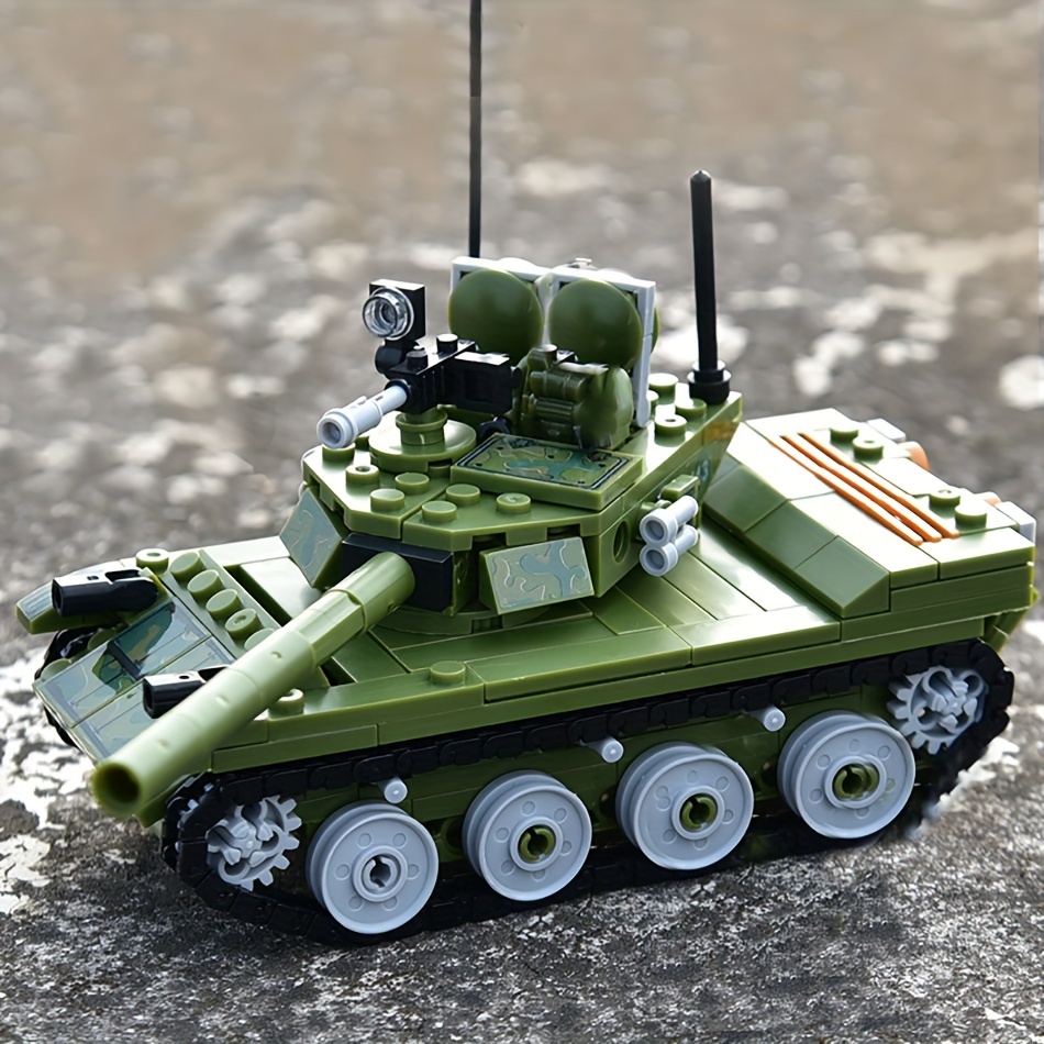 Army Building Blocks Toys Set, Create a WW2 German Dora Heavy Cannon Model  or 16 Small Military Vehicles, with 20 Toy Soldiers, Military Toys for Boys