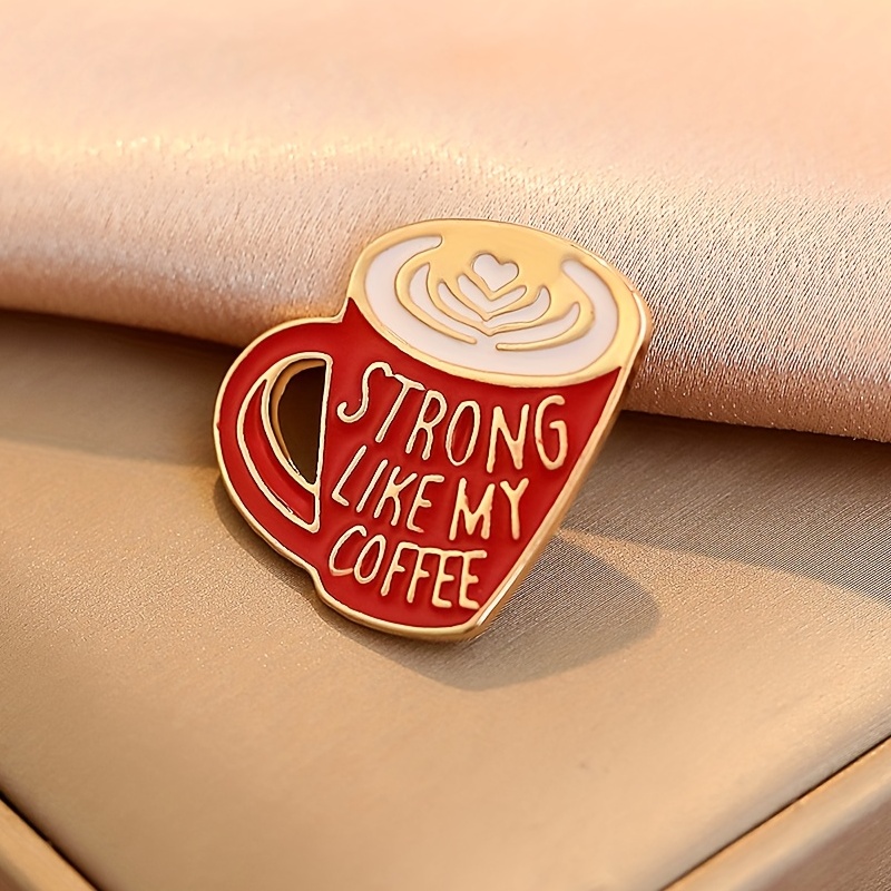 Creative Coffee Cup Brooch, Cartoon Cute Coffee Pot Cup Alloy