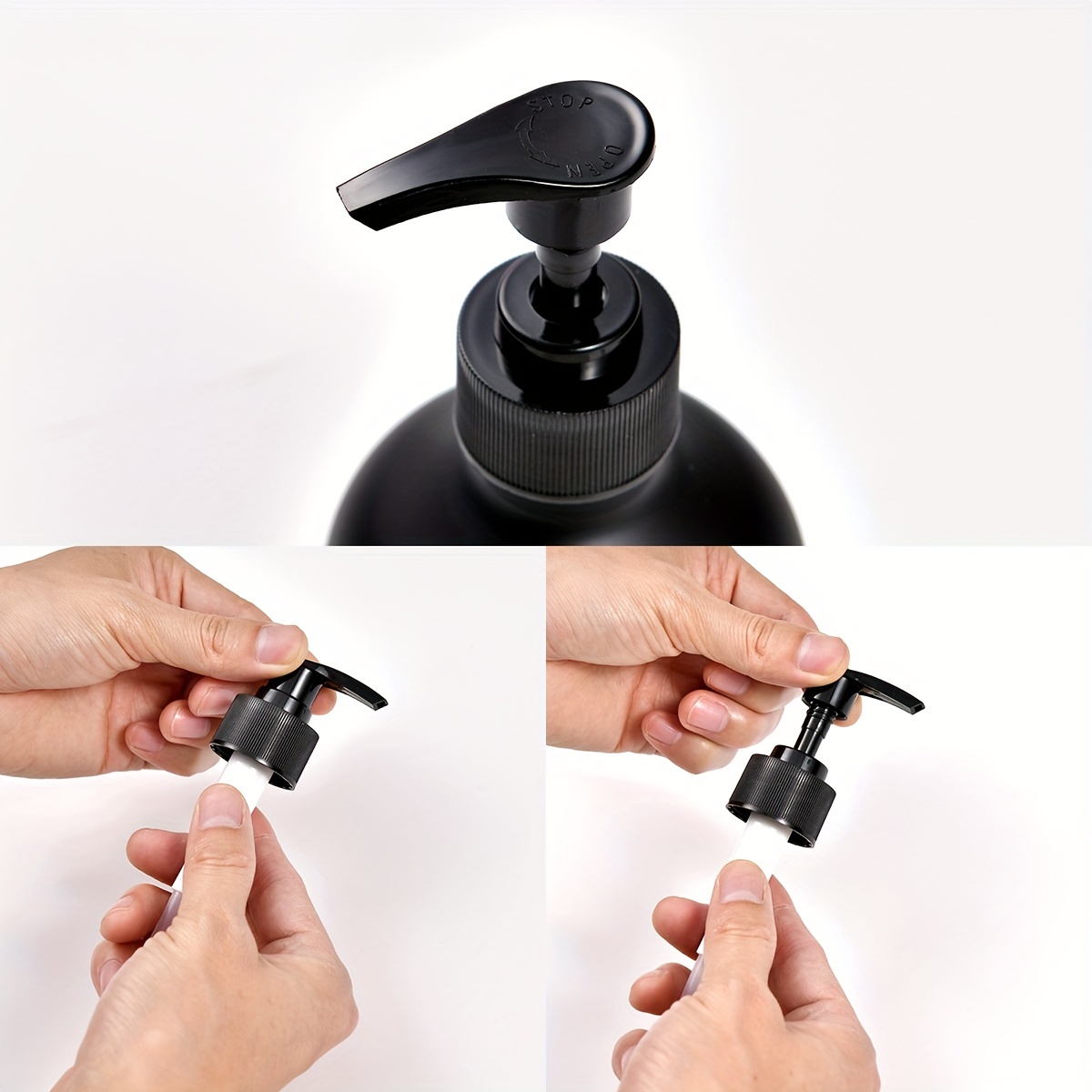 Dispensador de jabón para platos integrado en negro mate para fregadero de  cocina, dispensador de jabón de manos con cabezal de bomba de latón bajo