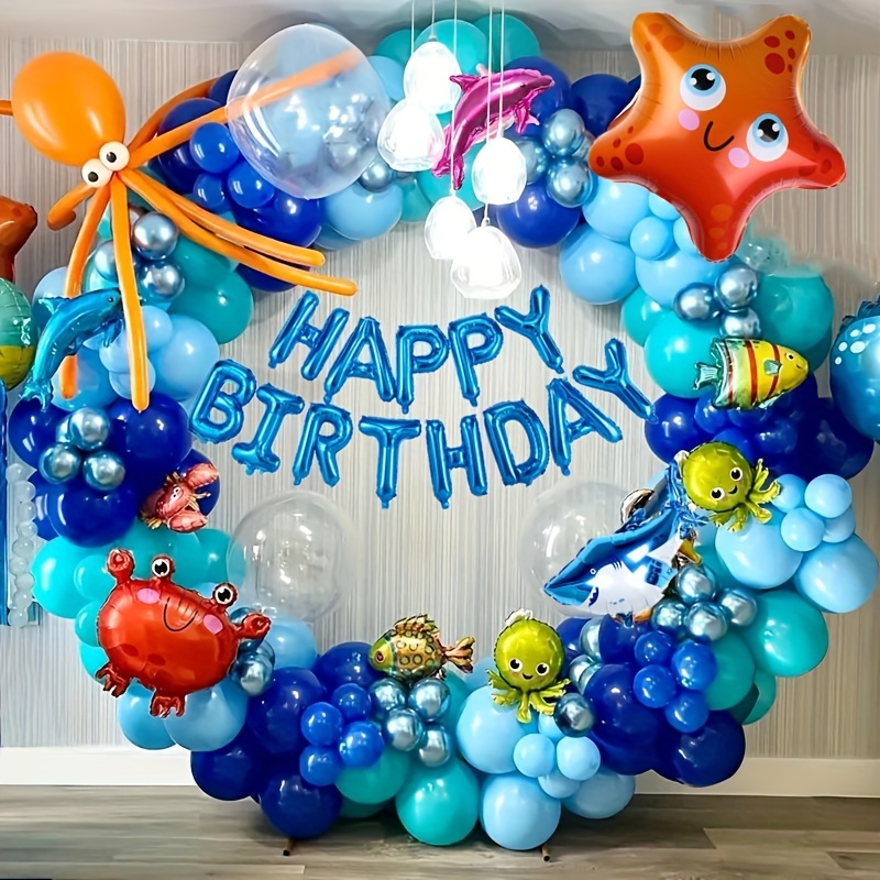Set, Ocean Balloon Garland Arch Kit, Under Water Theme Party Decor,  Birthday Party Decor, Home Decor, Classroom Decor, Atmosphere Background  Layout, I