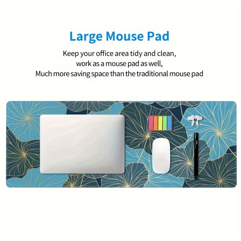 Xxl Cute Desk Mat Modern Abstract Design Non slip Rubber - Temu