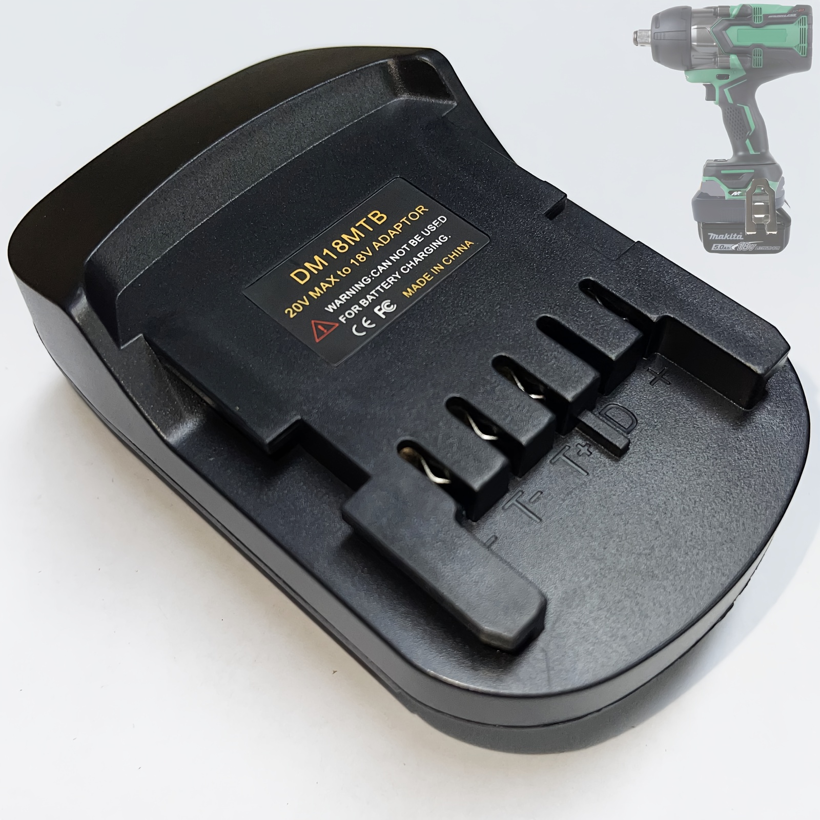 An $11 Black & Decker Firestorm Battery Adapter to use 20v Matrix Batteries.  