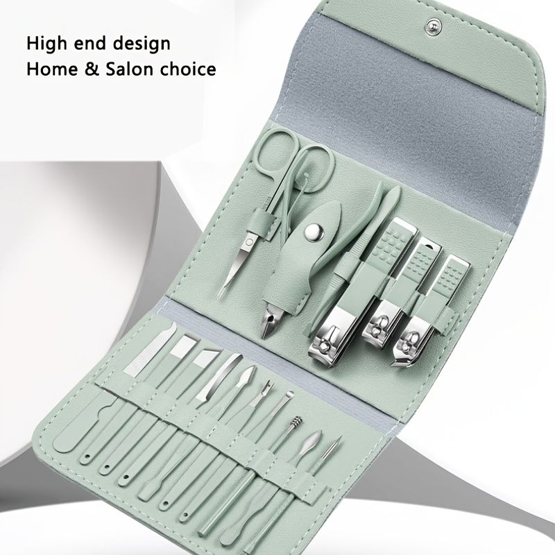 Manicure Set Nail Clippers Pedicure Kit Stainless Steel Kit Nail Scissors  Grooming Kit Professional Hand Or Foot Nail Care Tools With Leather Travel  Case | Check Out Today's Deals Now | Temu