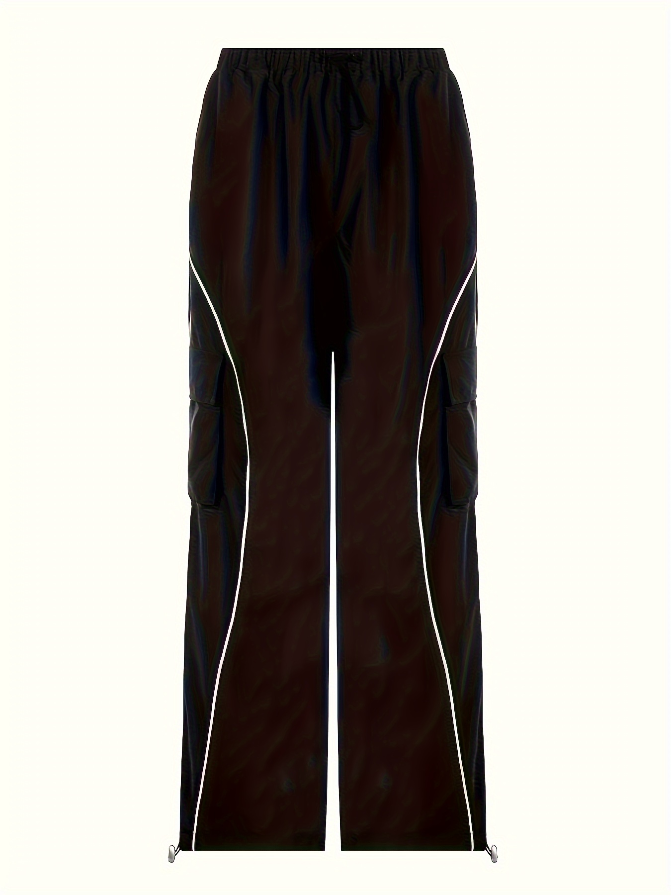 Y2k Striped Drawstring Pants Baggy Long Length Wide Leg Temu