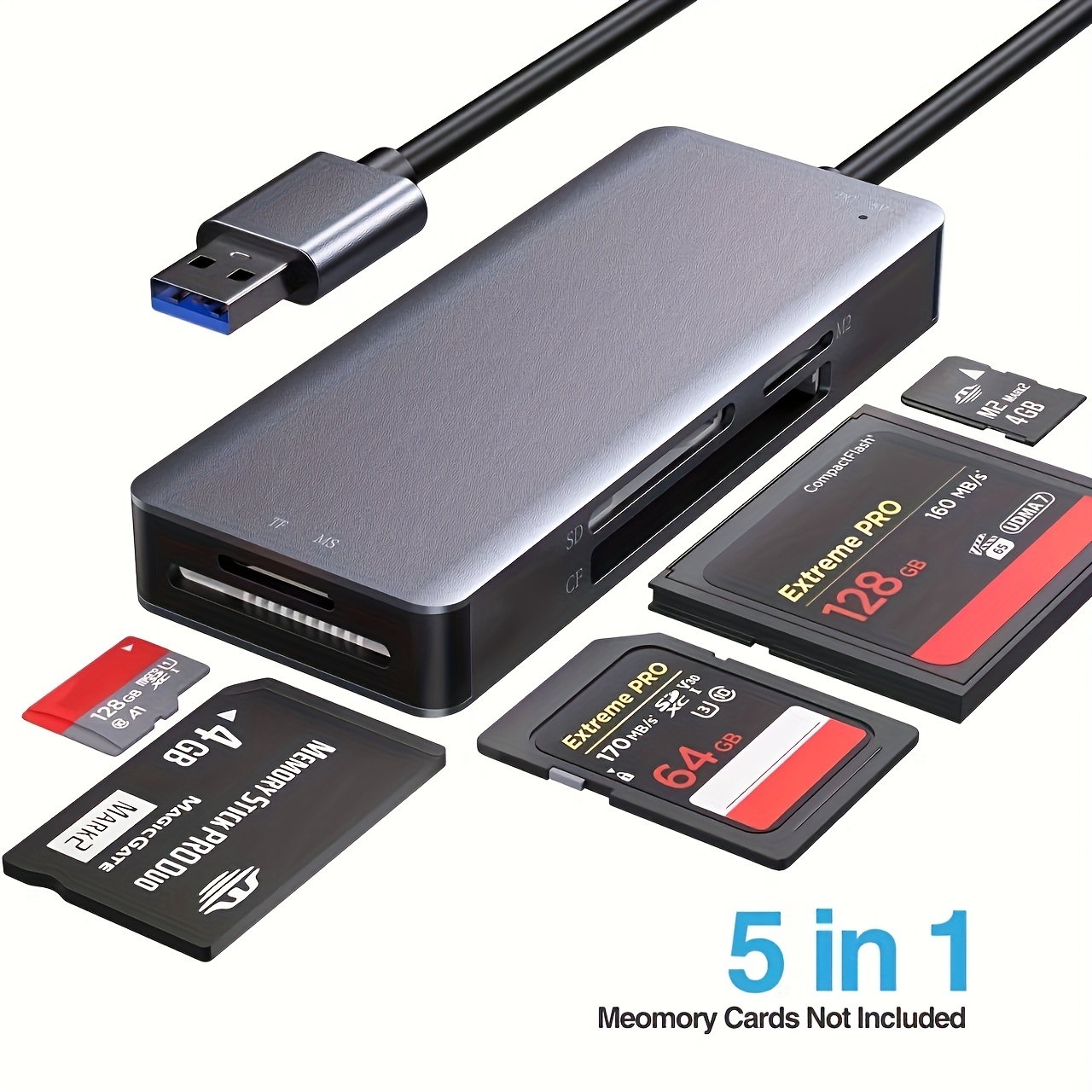 Lecteur de Carte SD Micro SD USB C USB 3.0 2 en 1 Adaptateur de