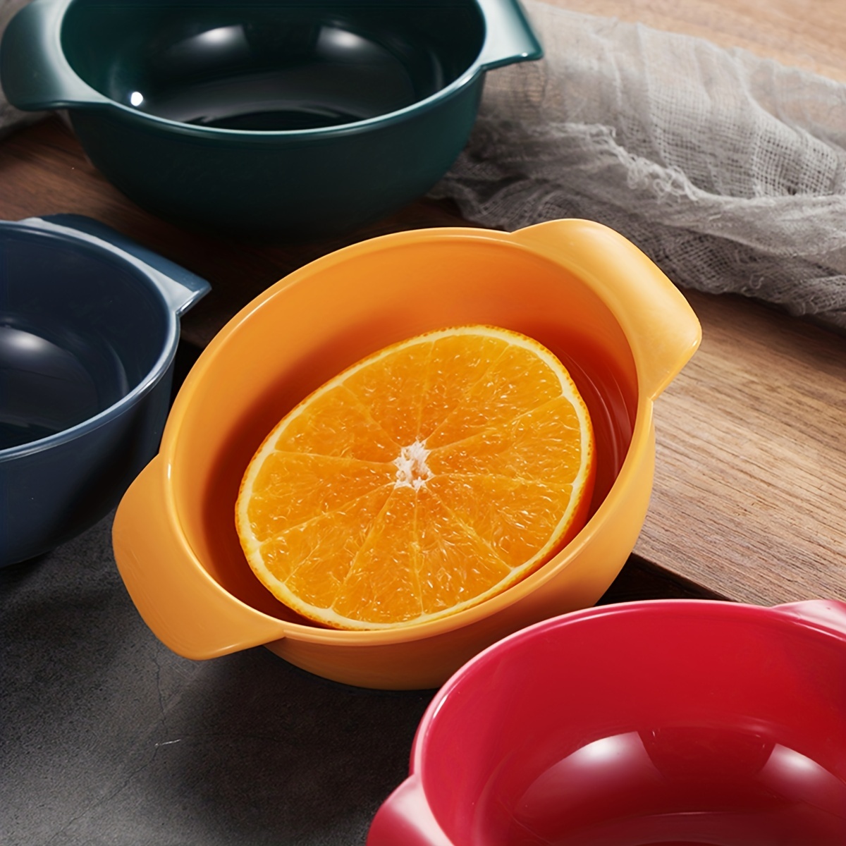 Apeo Colourful Plastic Bowls Cereal Bowls Set Fruit - Temu