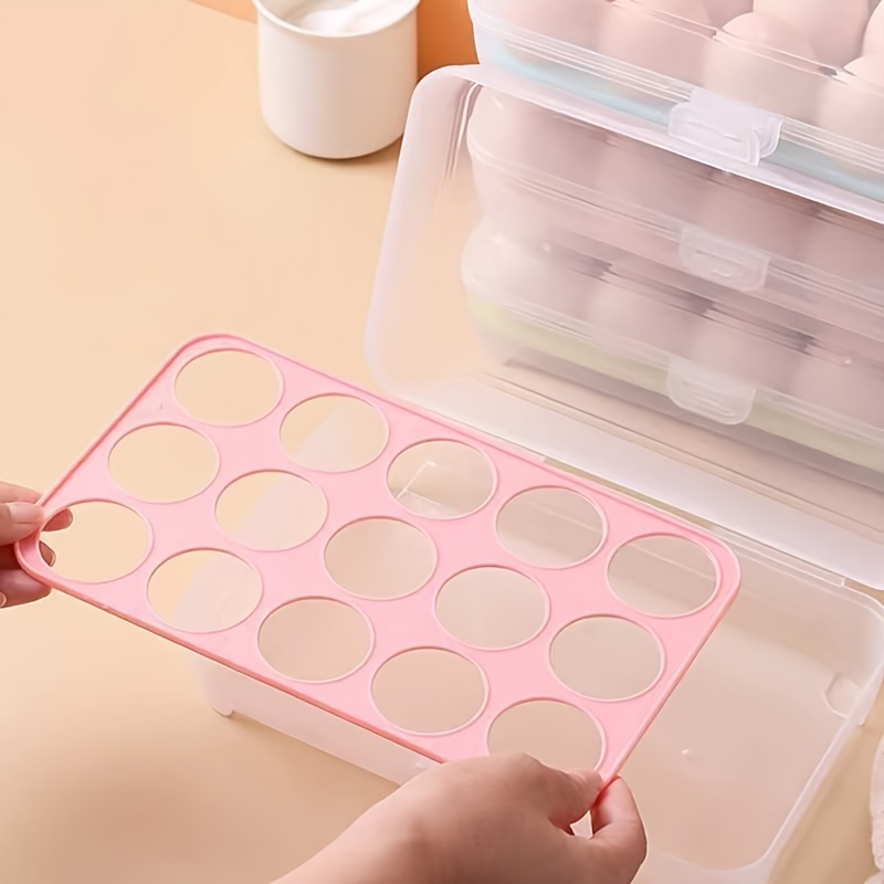 Plastic Egg Holder Egg Storage Box Kitchen Refrigerator Crisper Portable Egg  Organizer Space Saver Plastic Transparent Egg Tray Holder, Desk Organizer,  Aesthetic Room Decor, Home Decor, Kitchen Accessories, Bathroom Decor,  Bedroom Decor 