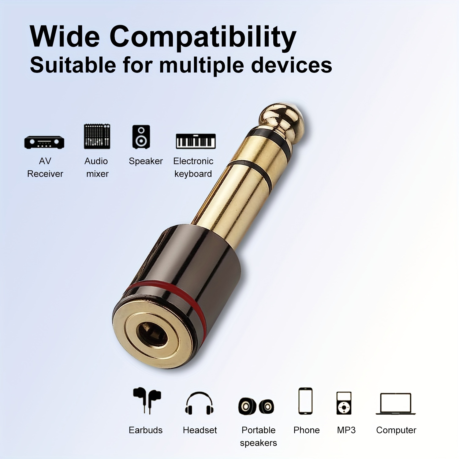 Acheter Câble adaptateur audio 3,5 mm à 6,5 mm, convertisseur 3,5