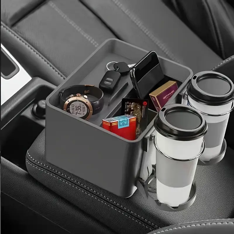 Multifunctional Car Organizer Center Console Storage Box With Lid Tissue  Holder Cup Holder For Back Row Car Interior Accessories