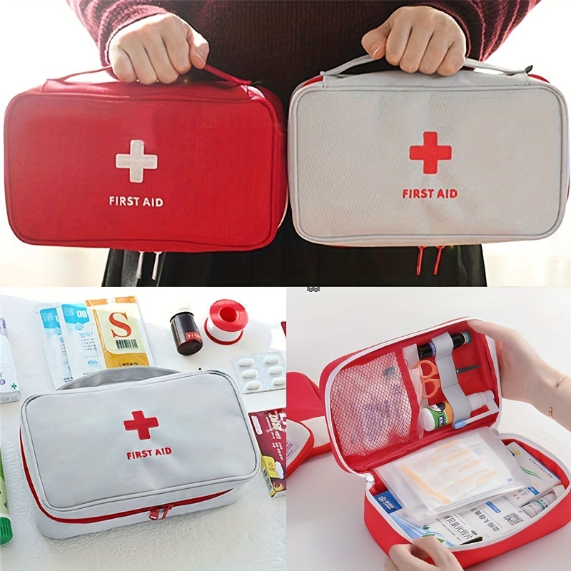 Organizador de almacenamiento – Caja de medicamentos Caja de primeros  auxilios de plástico vacía – Kit de emergencia familiar Organizador de