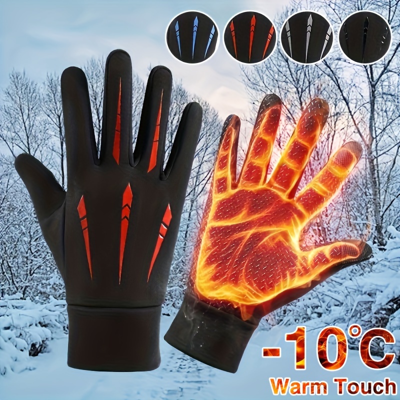 Gants d'hiver imperméables chauds coupe-vent pour tous les doigts