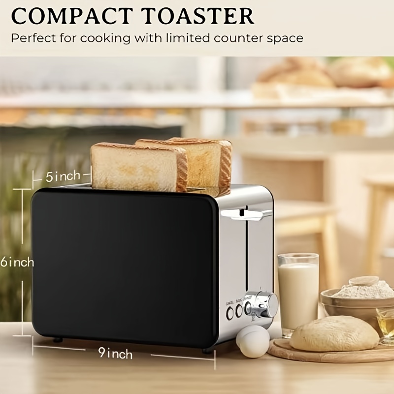  2 Slice Toaster, Retro Bread Toaster with LED Digital Countdown  Timer, Extra Wide Slots Toasters with 6 Bread Shade Settings, Bagel,  Cancel, Defrost Function, High Lift Lever, Removal Crumb Tray 