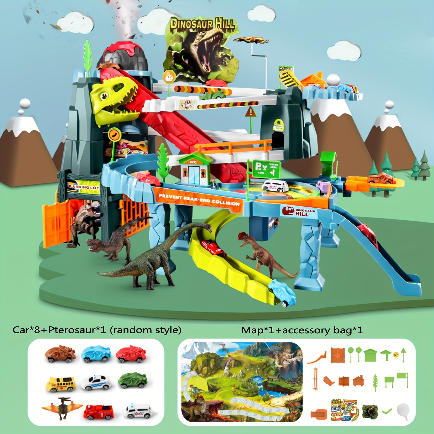 Children's Dinosaur Track Toy Car Suitable For Children Aged - Temu