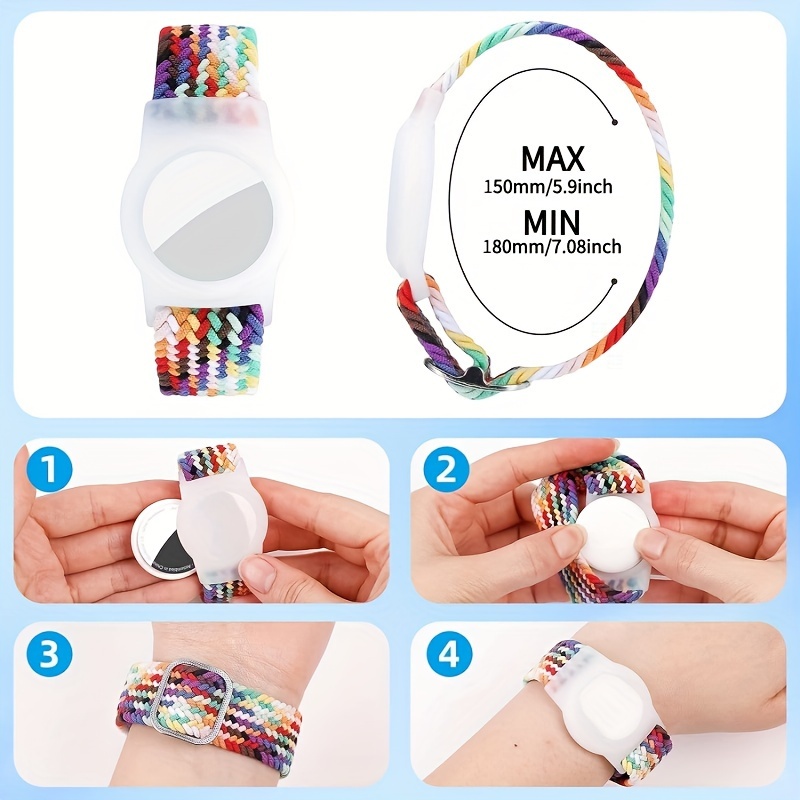 1 Pulsera Impermeable Para Air Tag Pulsera De Silicona Suave - Temu