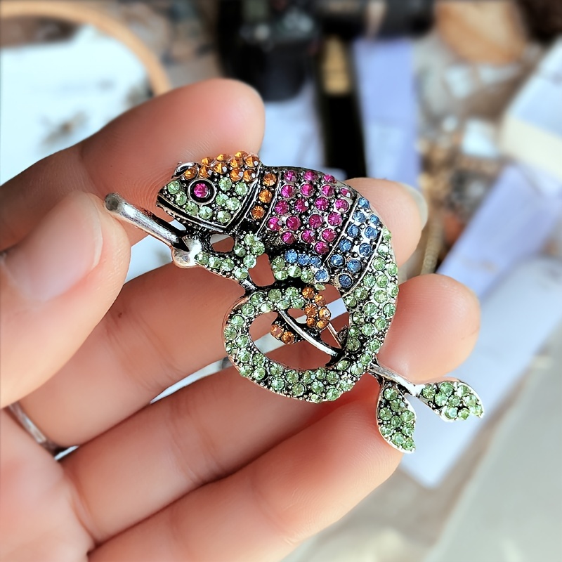 New Rhinestone Animal Lion Head Brooch, Party Banquet Jewelry, Jewels, Pins Gift, Dress Coat Corsage Accessories for Men,Temu