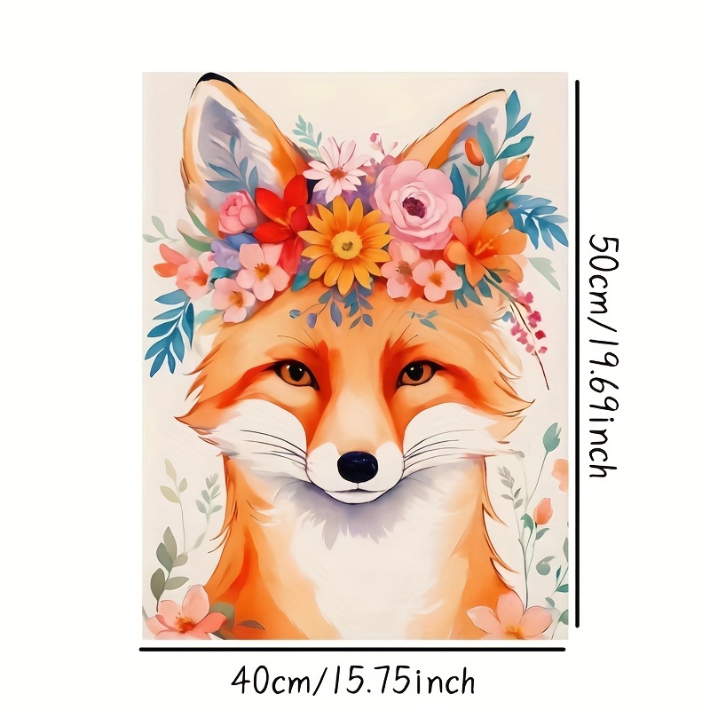 Fox Easy Diy Oil Paint By Numbers For Adults Beginner ( - Temu