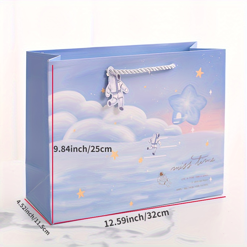 Horizontal Astronaut Planet Gift Bag for Kids Birthday