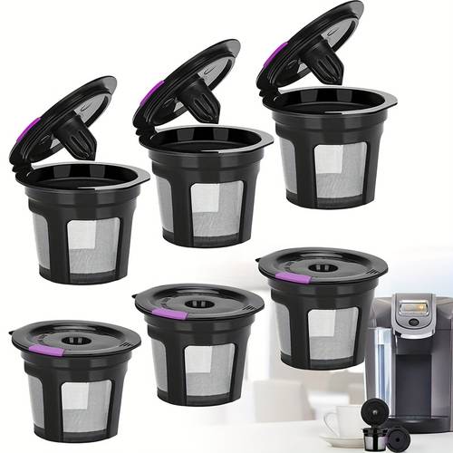 1pc reusable k cups for keurig reusable k cup coffee filter refillable single k cup food strainers stainless steel reusable coffee pods filter coffee mugs supplies kitchen accessories