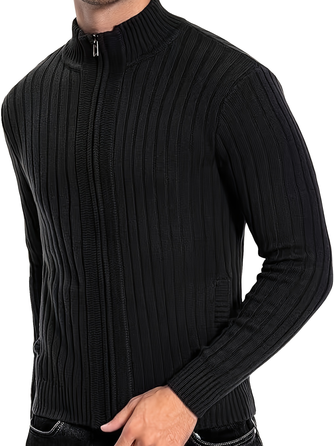 Men's Band Knit Sweater, T-Shirt & Tops Men