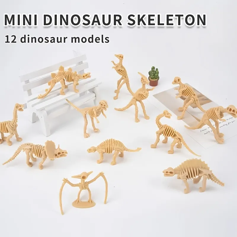 12 個考古学的発掘恐竜の骨格知育玩具恐竜の骨モデルおもちゃシミュレーション恐竜の骨格 - おもちゃ・ゲーム - Temu Japan