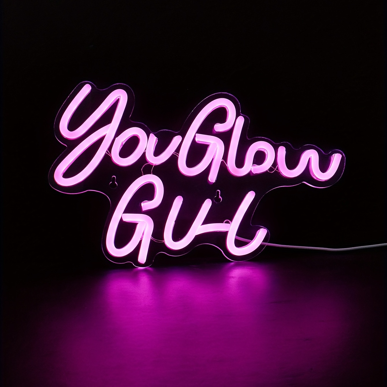 Led Glow Girl Shaped Neon Sign 5v Usb Power Supply Letters - Temu