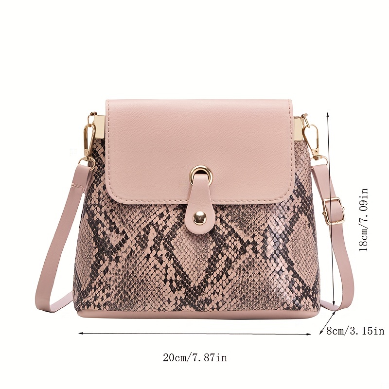 Pink Underarm Bag Solid PU Leather Shoulder Bag With Silk Scarf