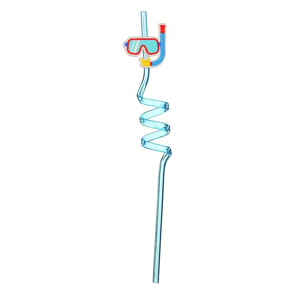 8pcs Reusable Cartoon Drinking Straws Reusable Plastic Straws