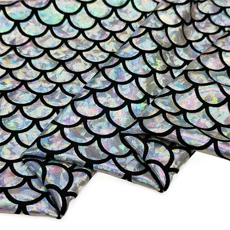 2.5yards/5yards Fish Scale Pattern Mesh Fabric Cloth Sequins - Temu