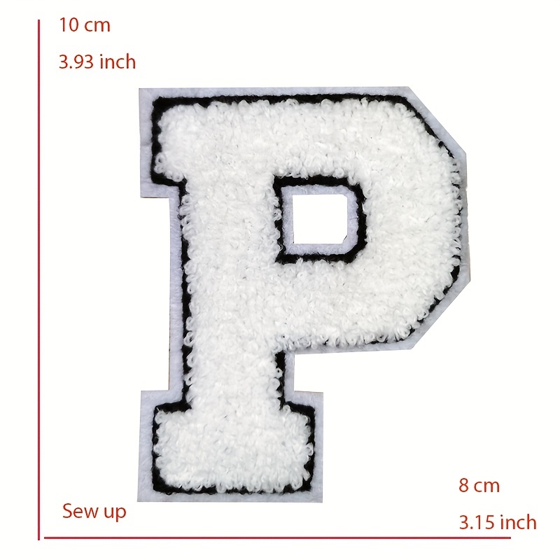 2 PCS Chenille Letter Patches for DIY Supplies, Iron on Letters