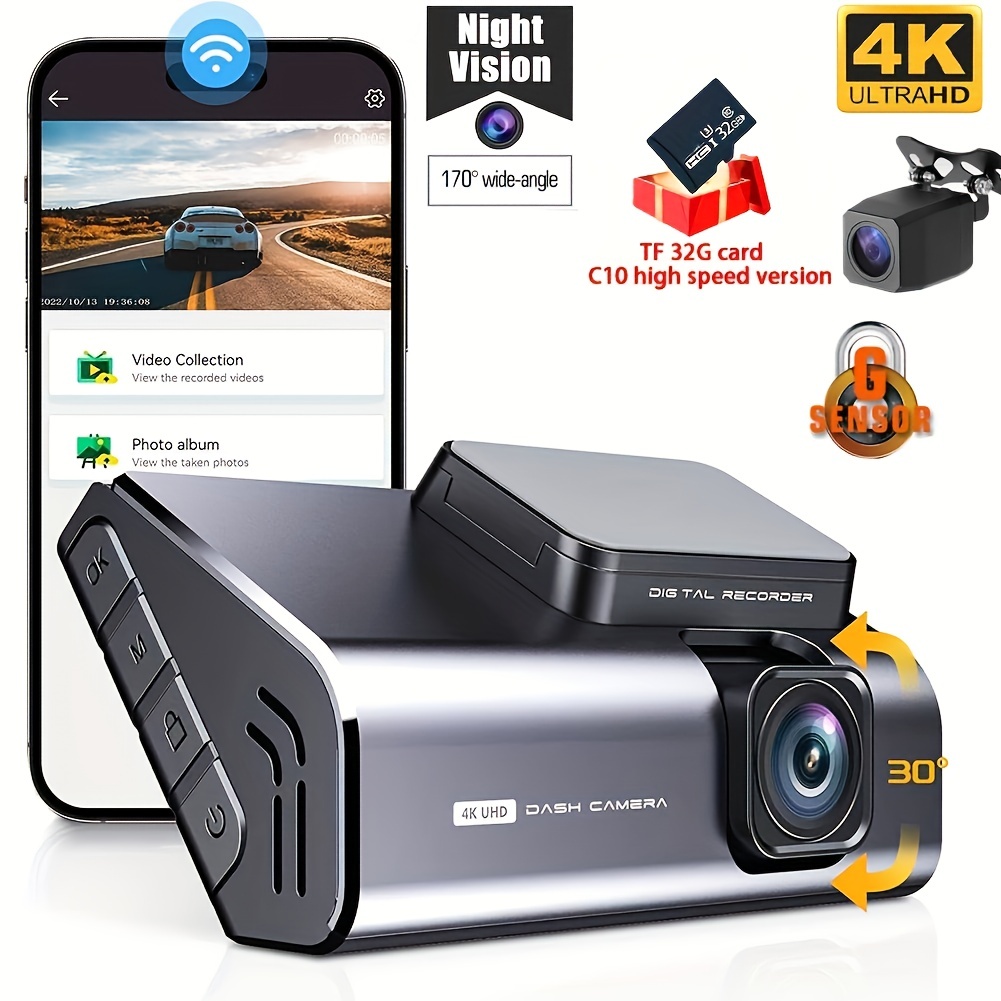 Car Dash Cam 1080p Speed Coordinates Wifi Car Dash Camera - Temu