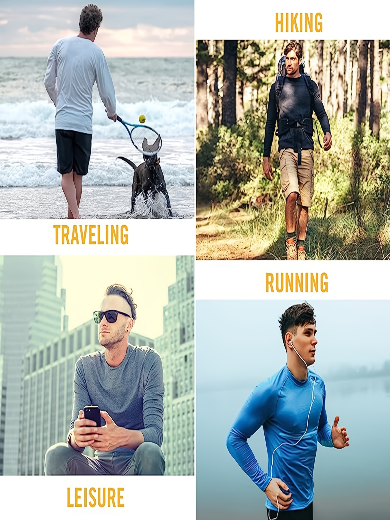Men's Sun Protection Hoodie Outdoor Long Sleeve Sweatshirts for Running,  Fishing, Hiking, Black, M