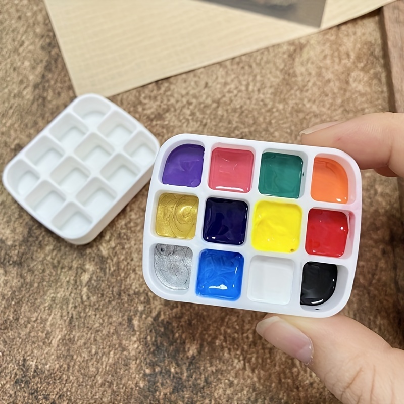 Empty Mini Watercolor Box Portable Watercolor Palette Travel - Temu