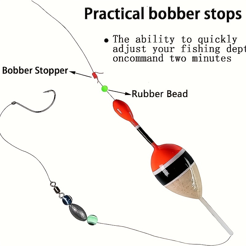 50pcs Bobber Stop Slip Bobber Stop Knot Fishing Float Bobber