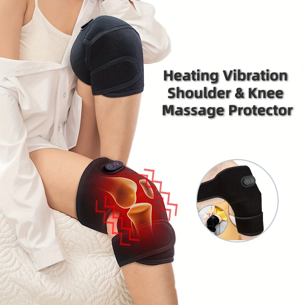 Heated Shoulder Wrap With Vibration, Massage Heated Wrap Braces For  Shoulders, Wireless Electric Shoulder Heating Pad
