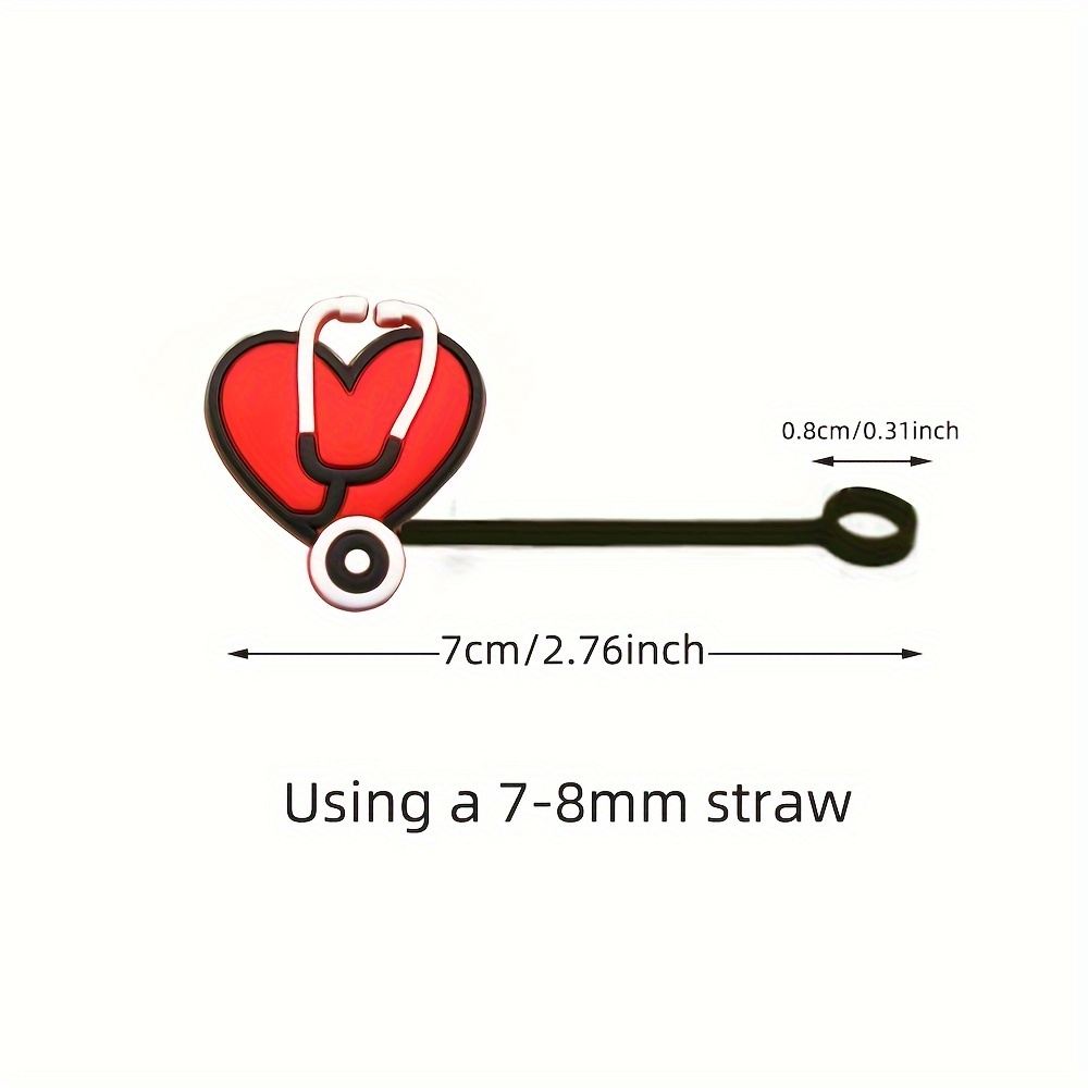 Reusable Silicone Straw Covers , Nurse Series Drinking Straw Covers Toppers  For Tumblers Straw, Dust-proofstraw Plugs For Cup Straw - Temu