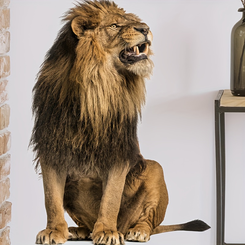 

1pc Creative Wall Sticker, Animal Lion Pattern Self-adhesive Wall Stickers, Bedroom Entryway Living Room Porch Home Decoration Wall Stickers, Wall Decor Decals