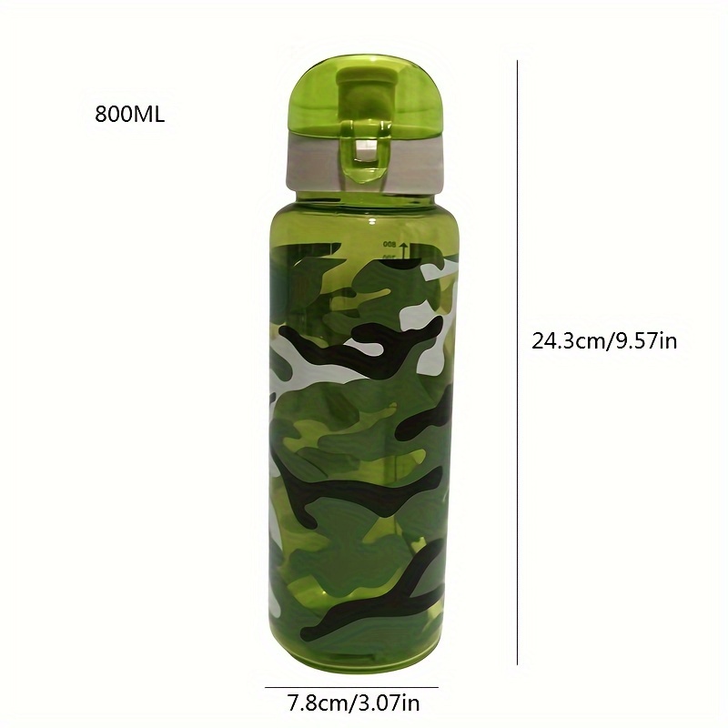 Camouflage Sports Water Bottle Plastic Water Cups Portable - Temu