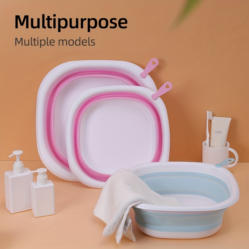 Portable Basins Household Thickened Washbasin Fruit Basin Laundry Basin  Plastic Basin Daily Necessities Bathroom Accessories