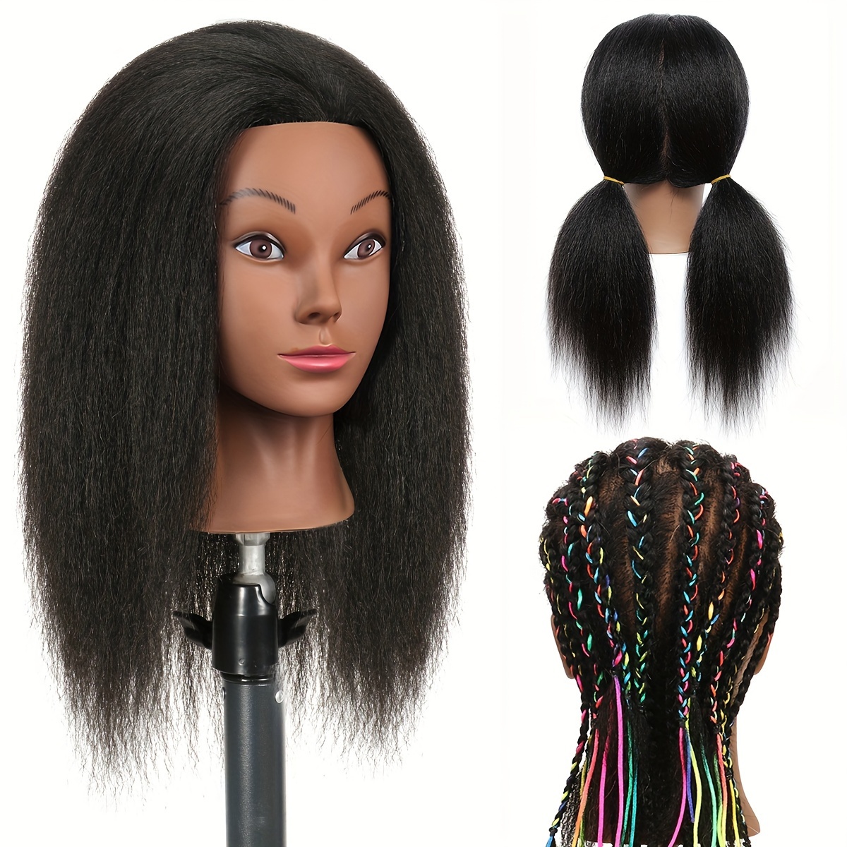 Printed Canvas Mannequin Head With Wig Stand Kit Perfect For - Temu