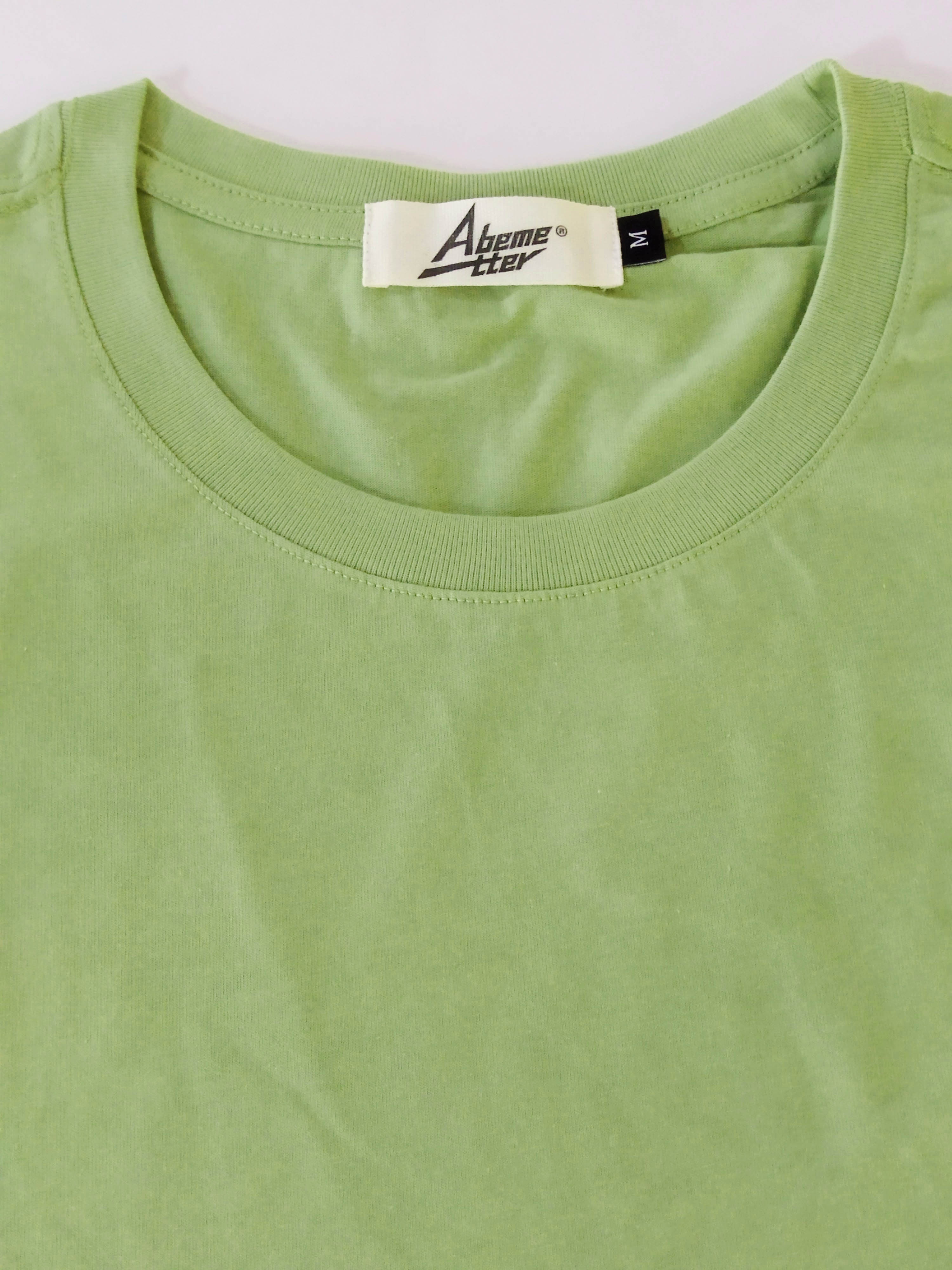 Men's Sage Green Cotton Solid Regular T-Shirt